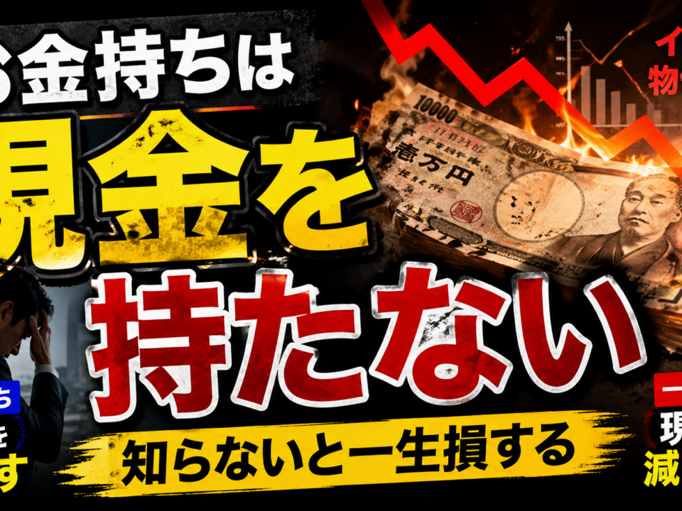 お金持ちはなぜ現金を持たないのか？知らないと損する資産の考え方