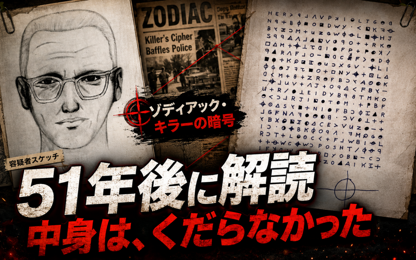 【ゾディアック事件】ーー50年かけて解読された暗号の中身は、驚くほど「くだらなかった」